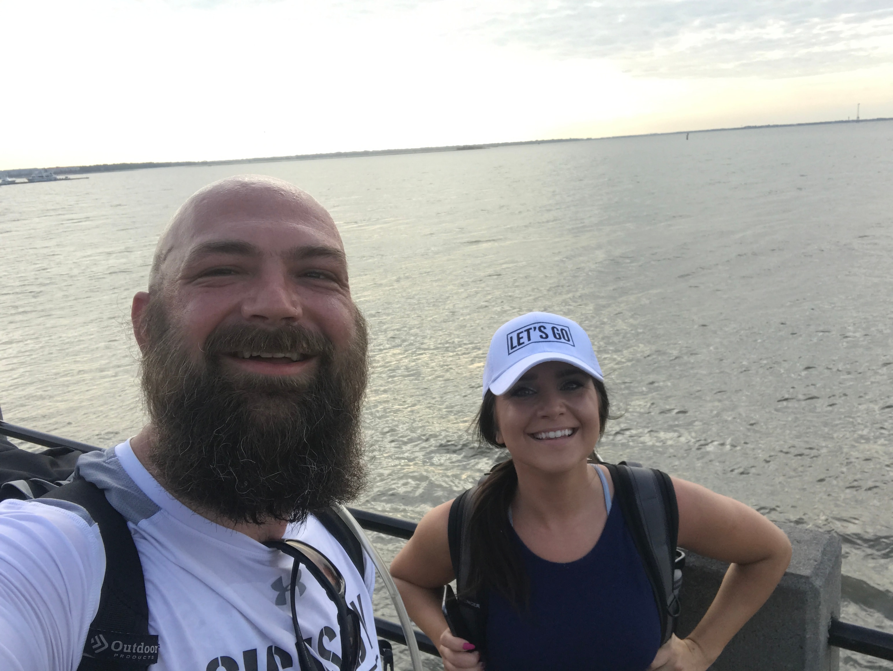Two Ruck the Chuck participants smiling at the event